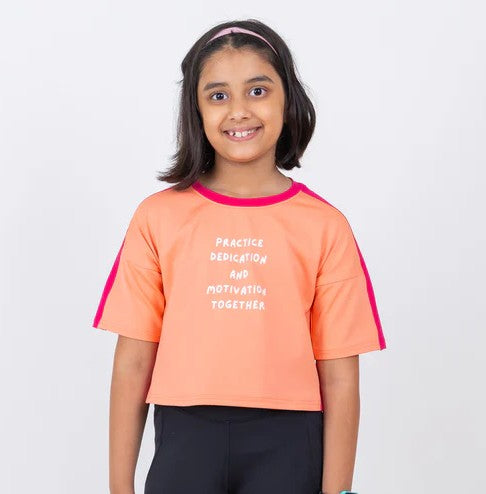 Ombre Crop Length Relaxed T-shirt