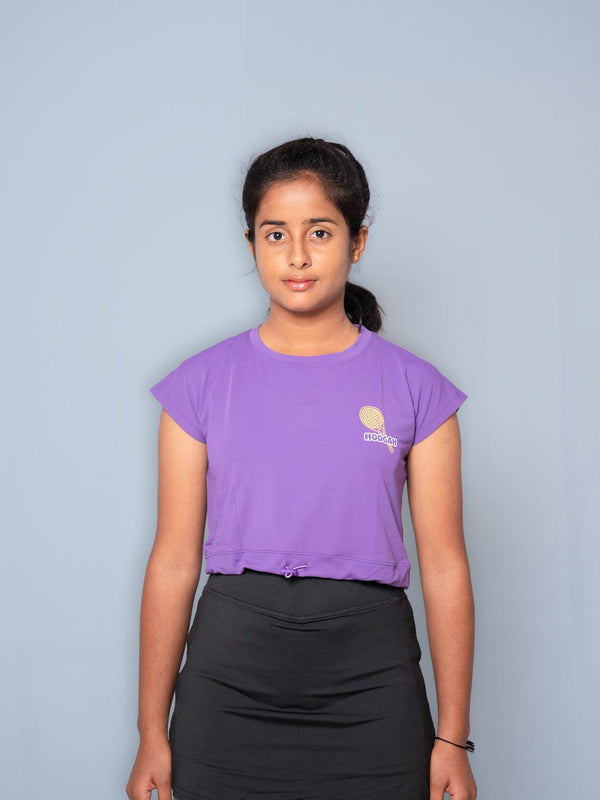 HOOGAH Drawstring Crop Length relaxed T-Shirt - Hoogah