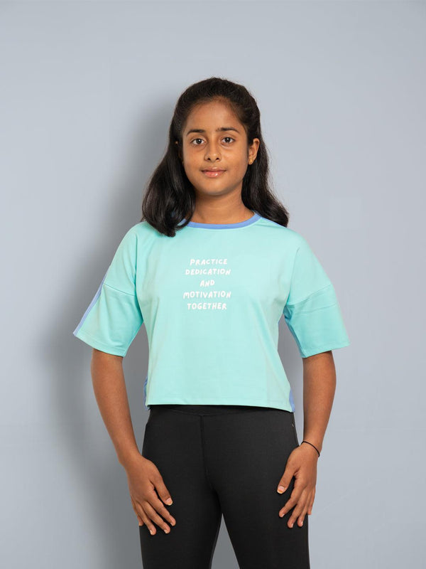 HOOGAH Ombre Crop Length relaxed T-Shirt - Hoogah