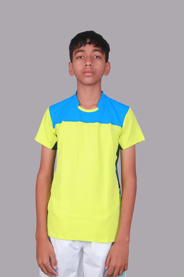 HOOGAH Court And Surfaces Neon Green - Blue T-Shirt - Hoogah