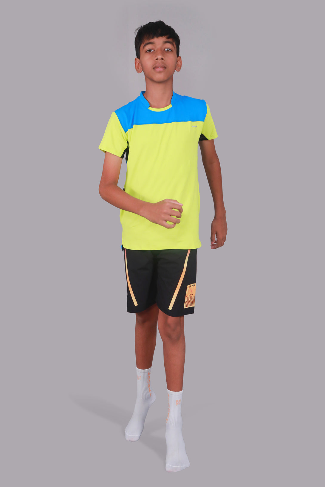 HOOGAH Court And Surfaces Neon Green - Blue T-Shirt - Hoogah
