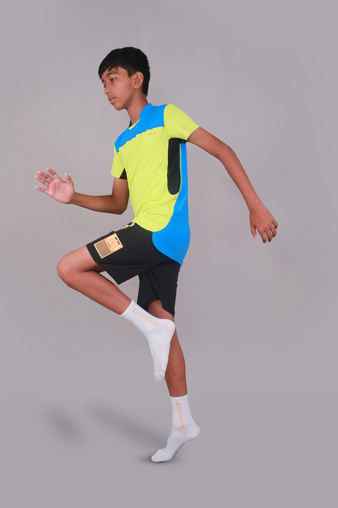 HOOGAH Court And Surfaces Neon Green - Blue T-Shirt - Hoogah