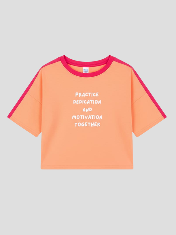 Ombre Crop Length Relaxed T-shirt - Hoogah