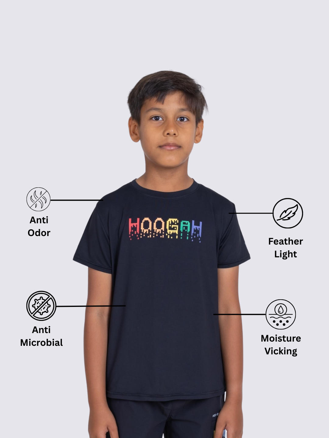 R-Neck Sports T-Shirt with Mesh - Hoogah